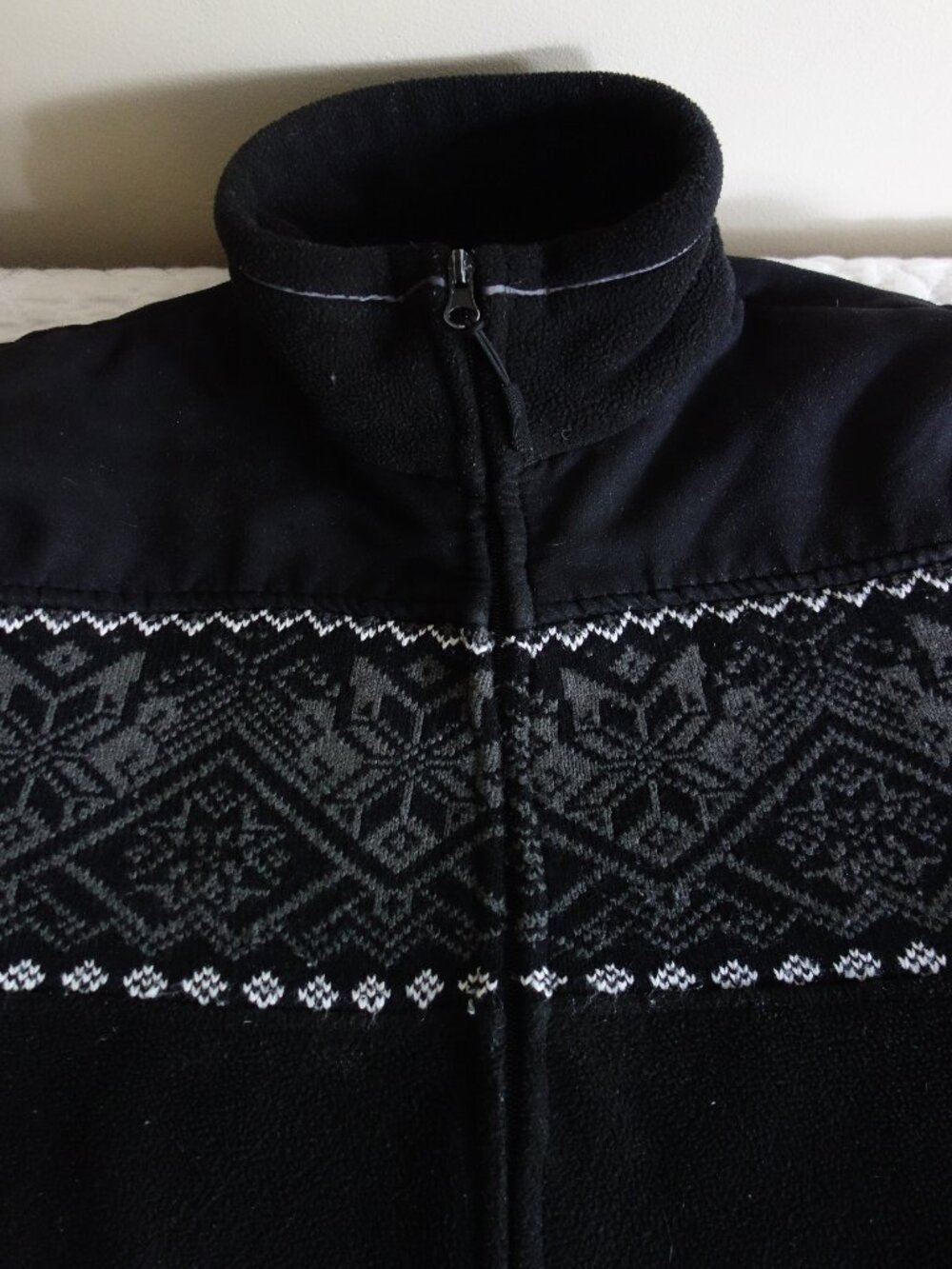 ROKK - NORWAY WILDERNESS EXPERIENCE Black Fleece Zip Jacket Flag Nordic Small